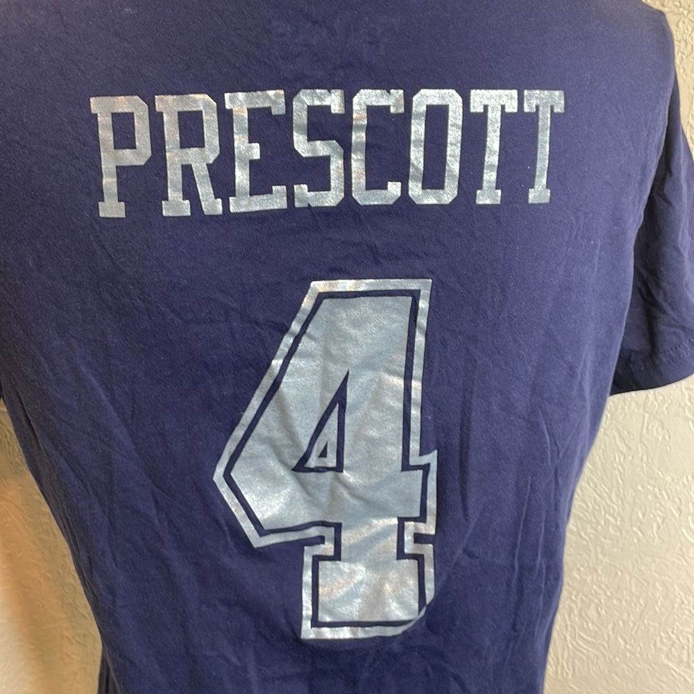 Cowboys Her Style Blue Prescott #4 T-shirt - Picture 5 of 9